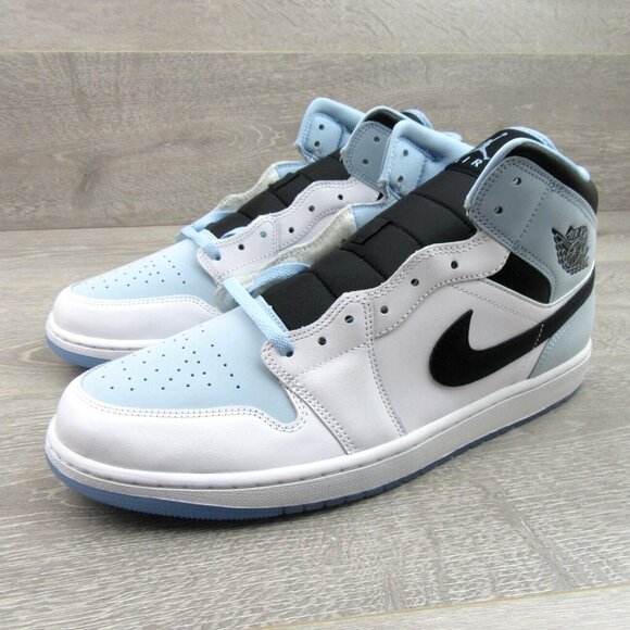 Air Jordan 1 Mid SE Ice Blue Sneakers Men's Size 12 NEW - Picture 4 of 16